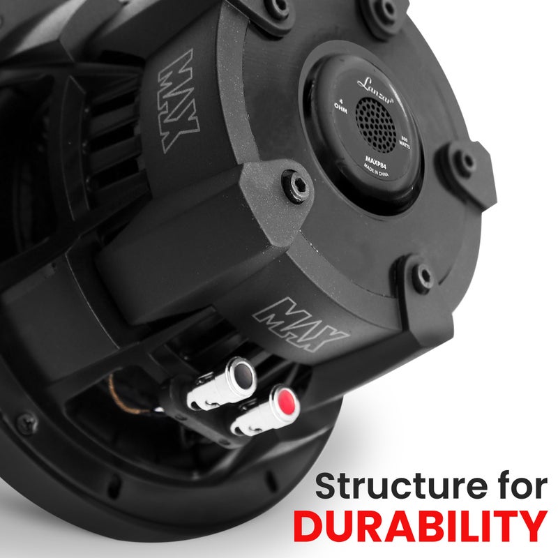 Lanzar 8 inch Car Subwoofer Speaker - Black Non-Pressed Paper Cone, Aluminum Voice Coil, 4 Ohm Impedance, 800 Watt Power and Foam Edge Suspension for Vehicle Audio Stereo Sound System - MAXP84 - Image 3